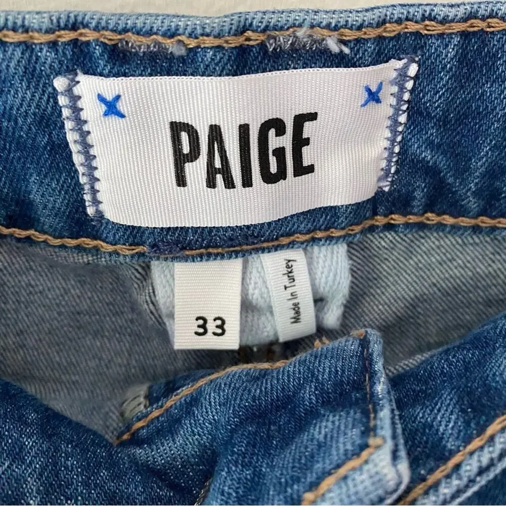 Paige NWTs Alexis Cargo High Rise Barrel Leg Jeans size 33 - Picture 10 of 13
